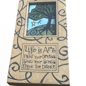 Macone clay  Art Plaque with Tree Design